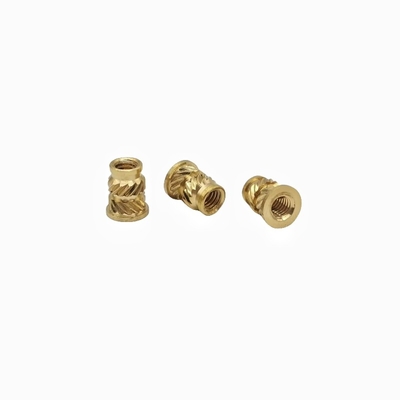 Διπλό Twill Copper Nut Copper Insert Copper Flower Mother Hot Melt Injection Nut Copper Insert Nut (Δύο διπλές σπείρες κούπρου)