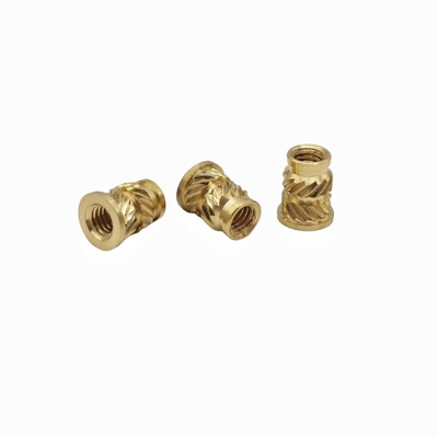 Διπλό Twill Copper Nut Copper Insert Copper Flower Mother Hot Melt Injection Nut Copper Insert Nut (Δύο διπλές σπείρες κούπρου)