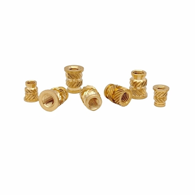 Επεξεργασία Crown Mark Custom Through-Hole Knurled Copper Nut Double Twill Brass Nut (Κατά παραγγελία)