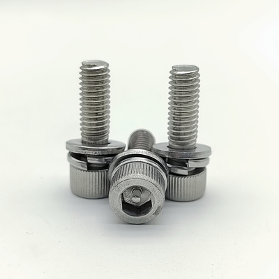 Μη τυπικές βίδες ασφαλείας A4-80 Triple Security Cap Screws για δημόσιες υποδομές, μαύρο οξειδωμένο φινίρισμα, εξάγωνη υποδοχή, Guanbiao Hardware