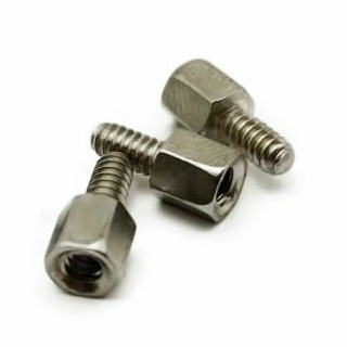 10.8mm γυαλιστερό Hex #4-40 Κεφαλή Χάλυβα Standoff βίδες από ανοξείδωτο χάλυβα Έκταγωνια μονό Standoff βίδα
