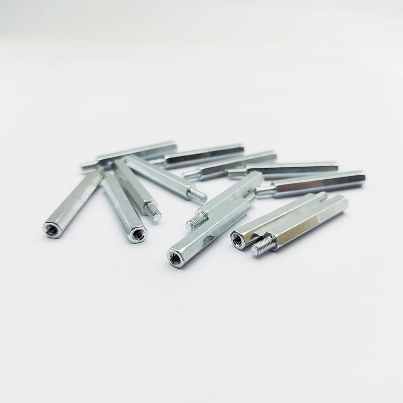 Ανοξείδωτο εξαγωνικό αποστάτη A4-80 M3-M8, Μήκος 31mm, Γαλάζια-Ψευδαργυρική Επίστρωση