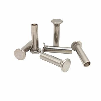 Φαρμακείο χονδρικής πώλησης Custom Flat-Head Semi-Hollow Rivet Non-Riveted Steel Serrated Rivet Non-Standard Screw